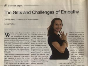 The Gifts and Challenges of Empathy for LA YOGA Magazine